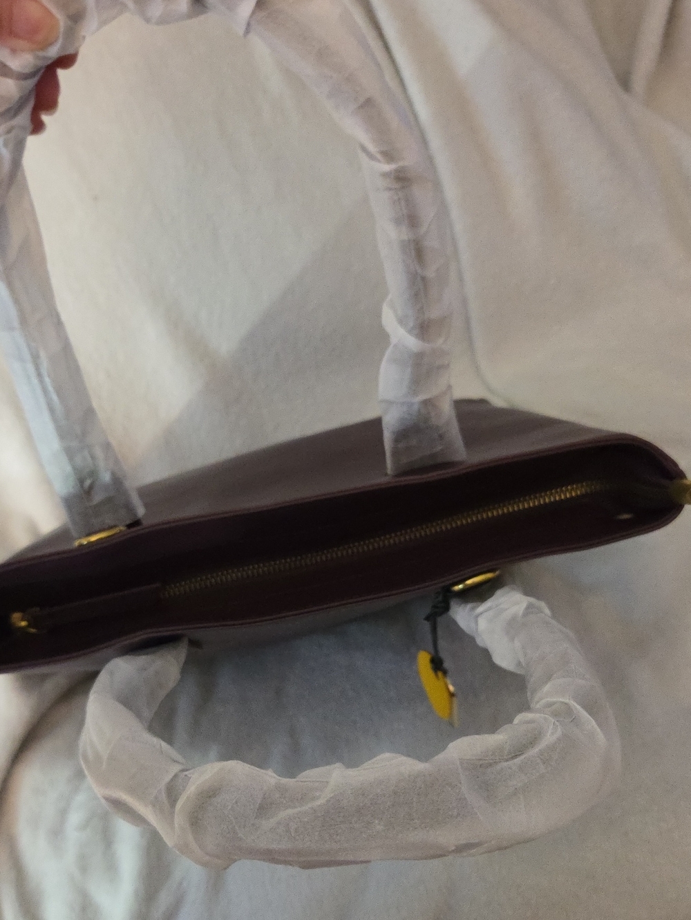 NWOT R. Riveter Leather Tote In Plum - Picture 7 of 7